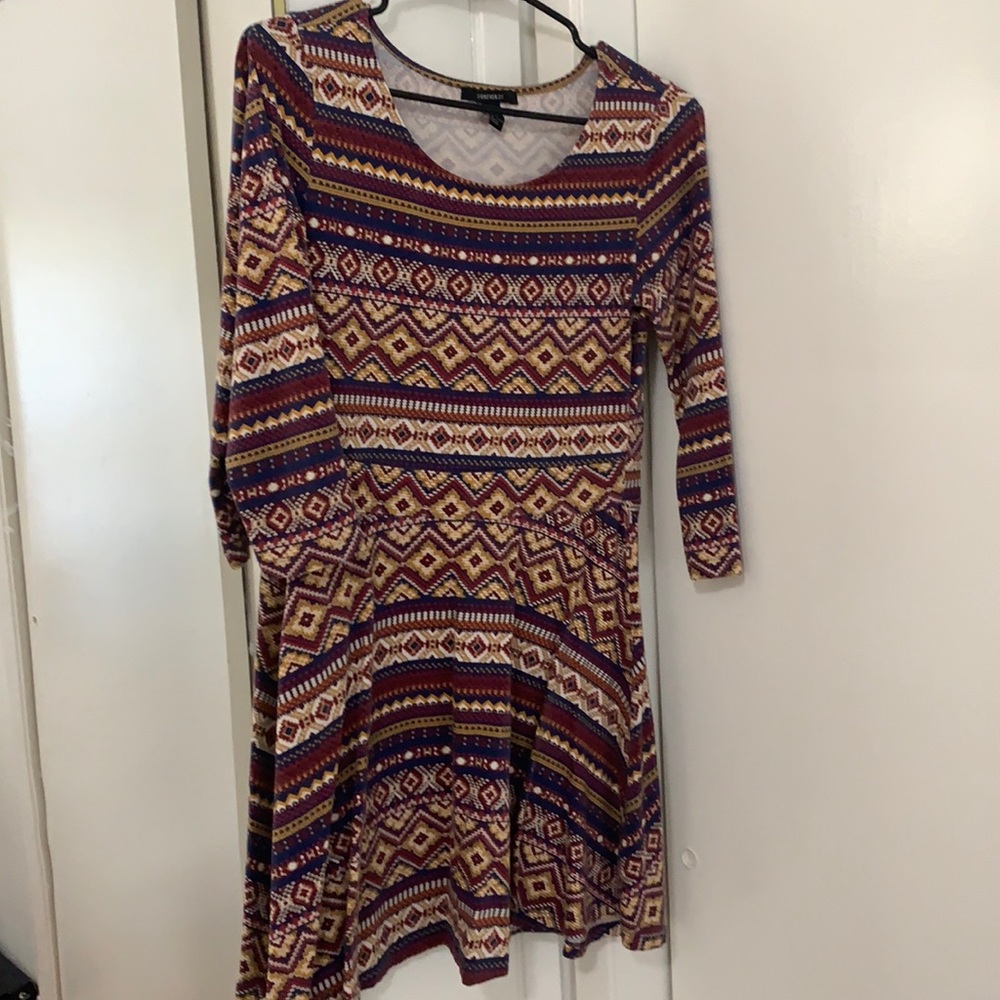 Artistic patterned dress.
